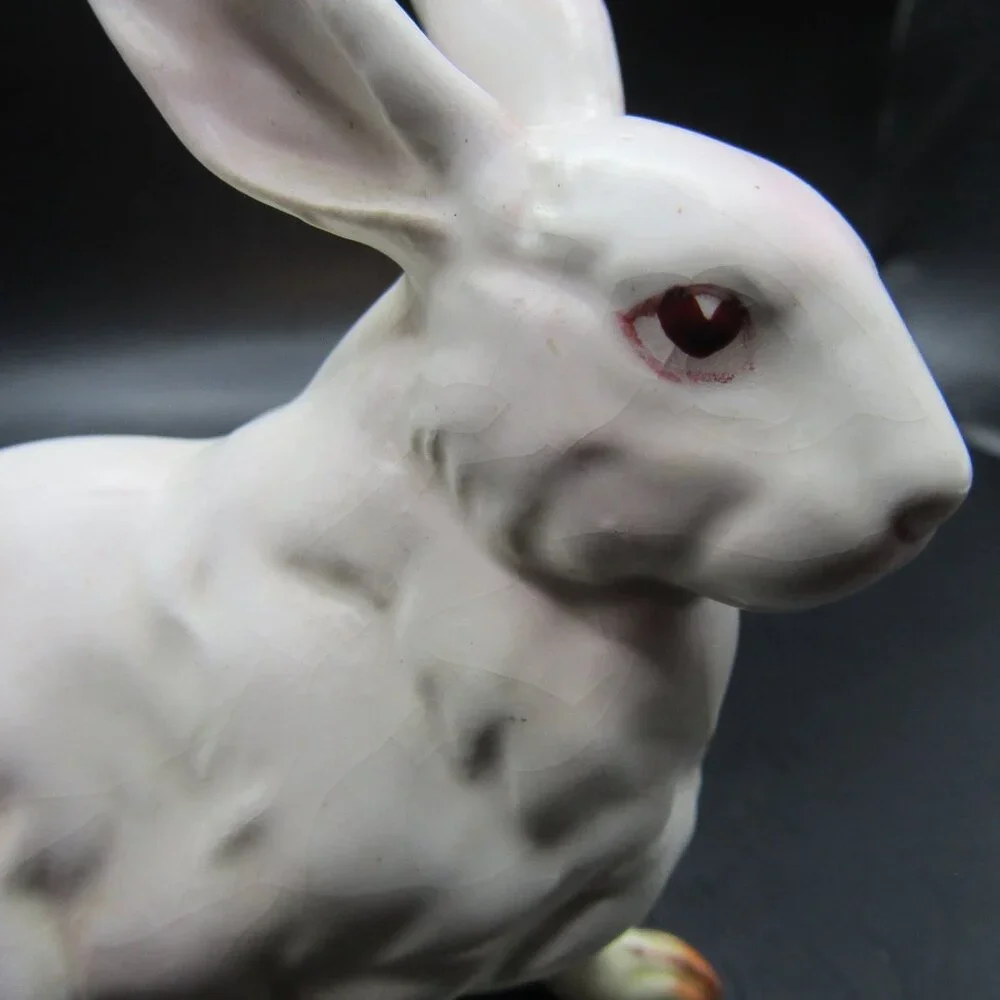 Lefton White Porcelain Rabbit Figurine - Picture 7 of 13